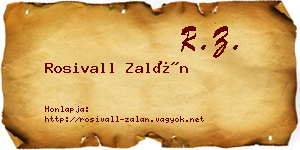 Rosivall Zalán névjegykártya
