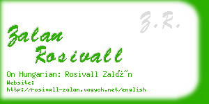 zalan rosivall business card